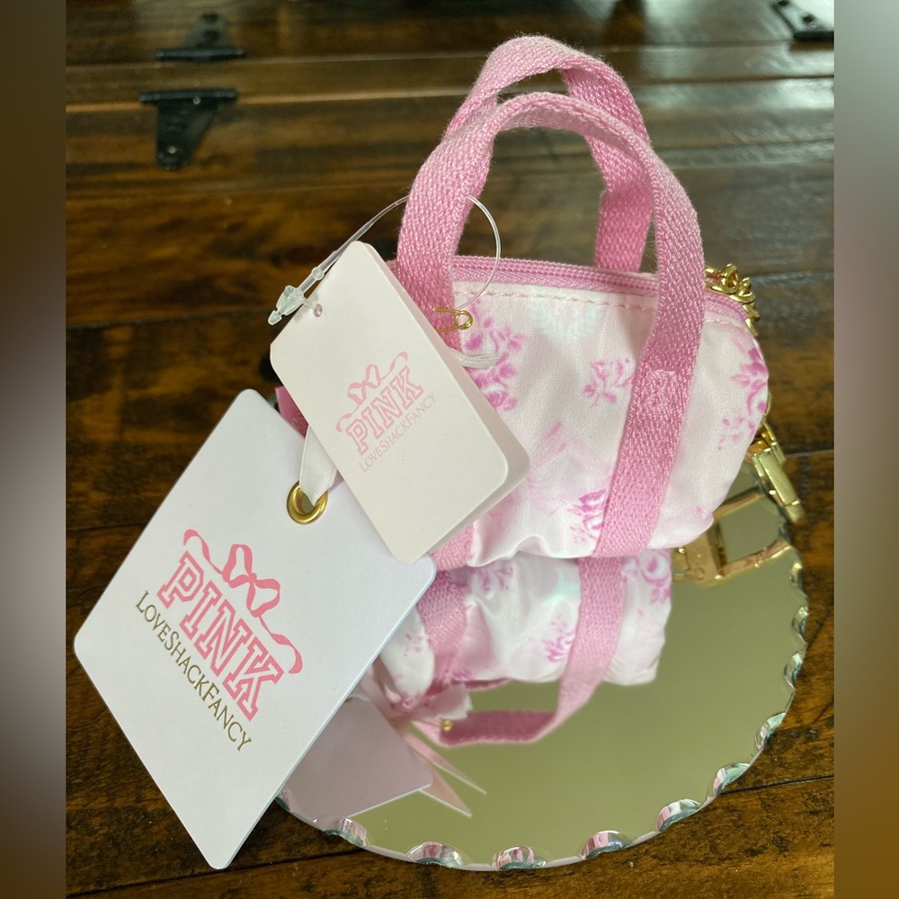 PINK LoveShackFancy Mini DuffleBag Keychain💕